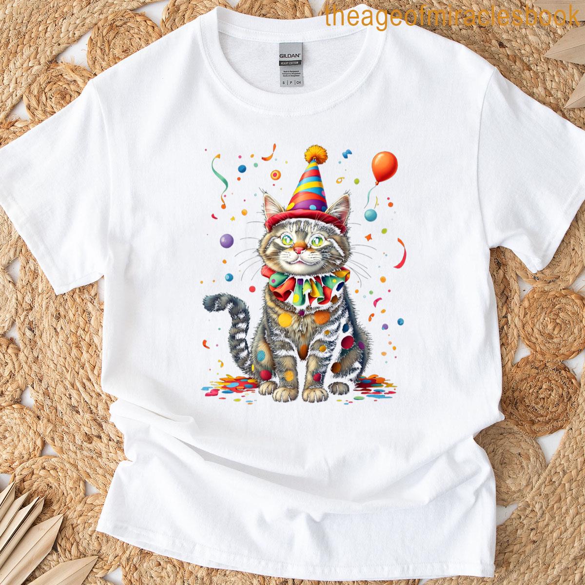 Colorful Festive Cat T-shirt