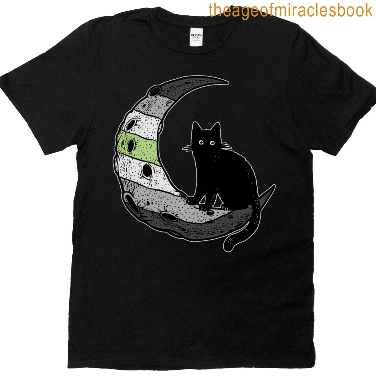 Agender Cat Moon Oversized T-shirt