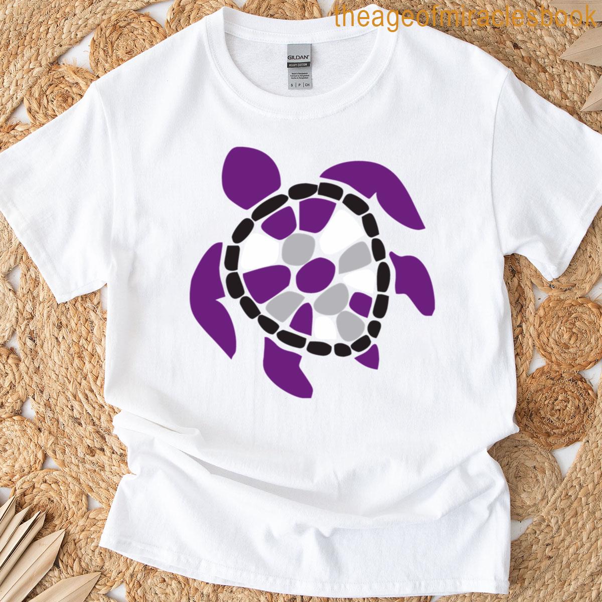 Asexual Pride Flag Turtle T-shirt