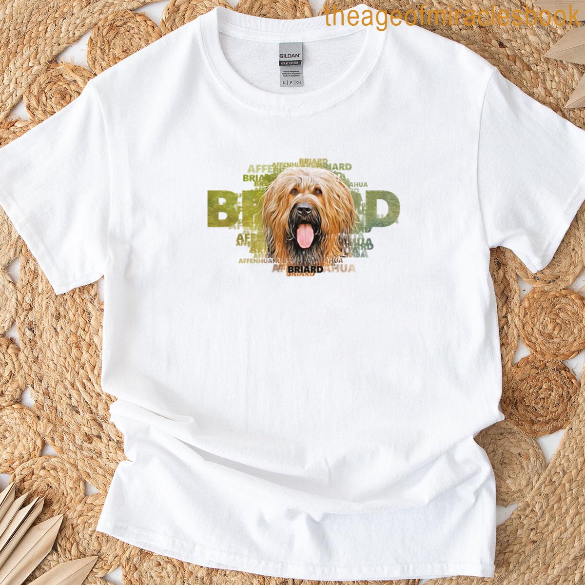 Briard – Best Dog Text Art T-shirt