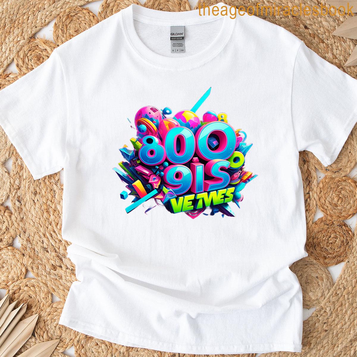Colorful 80s Retro Wave T-shirt
