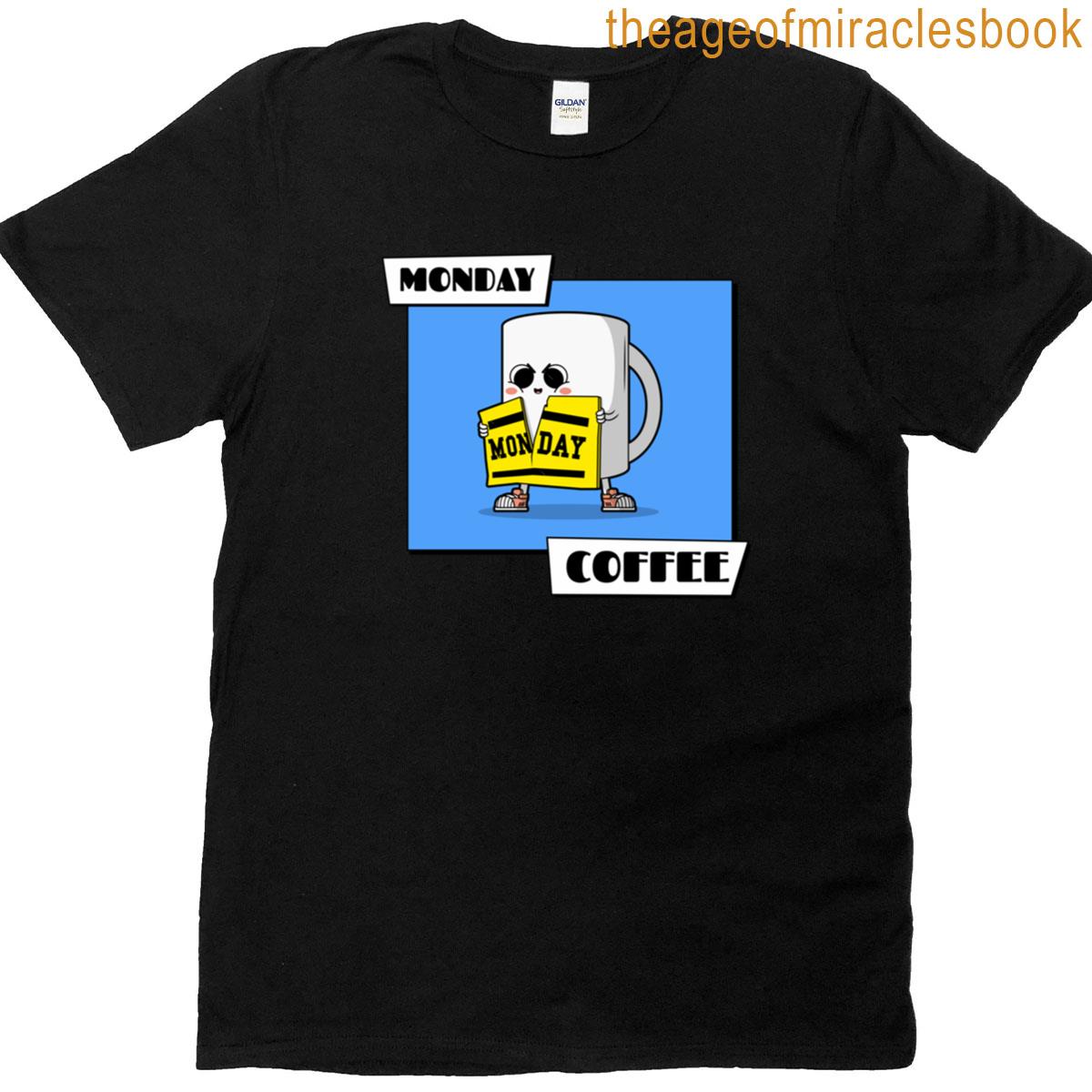 Cute Coffee Characters Monday Coffee T-shirt