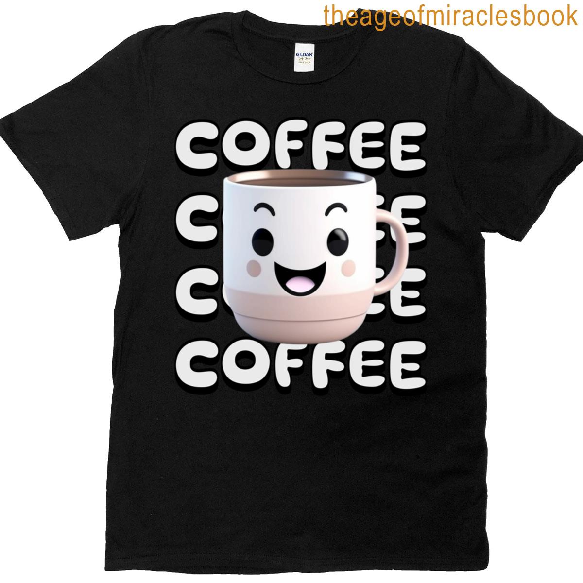 Cute Coffee Mug Design Oversized T-shirt