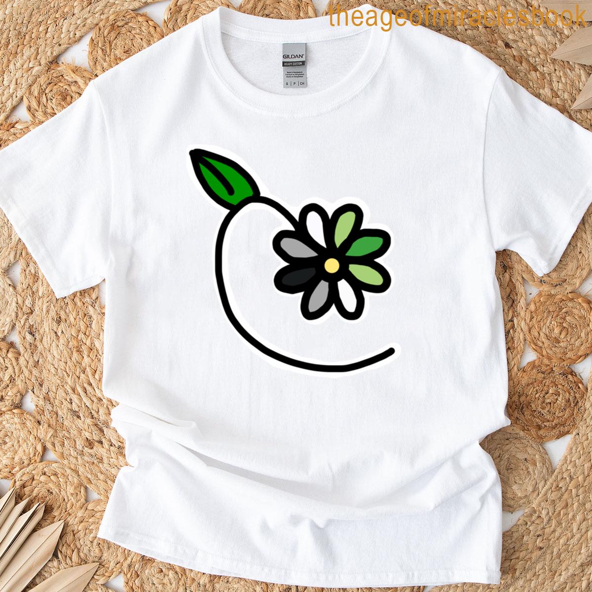 Flower Power – Aromanticaro Pride Flower T-shirt