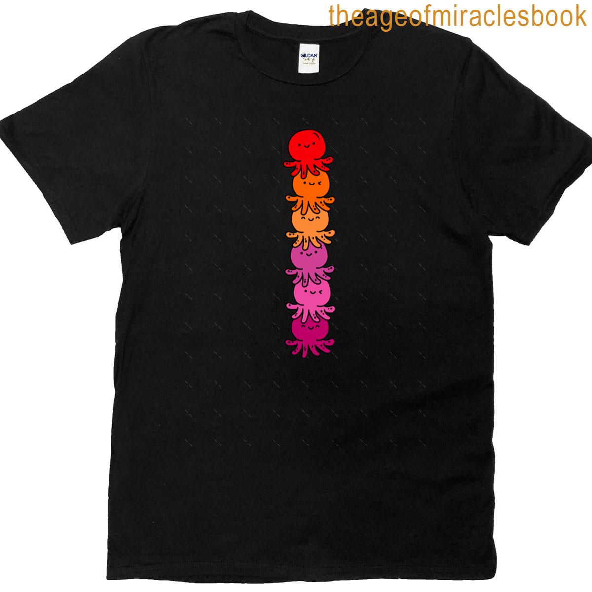 Lesbian Pride Octopus Oversized T-shirt