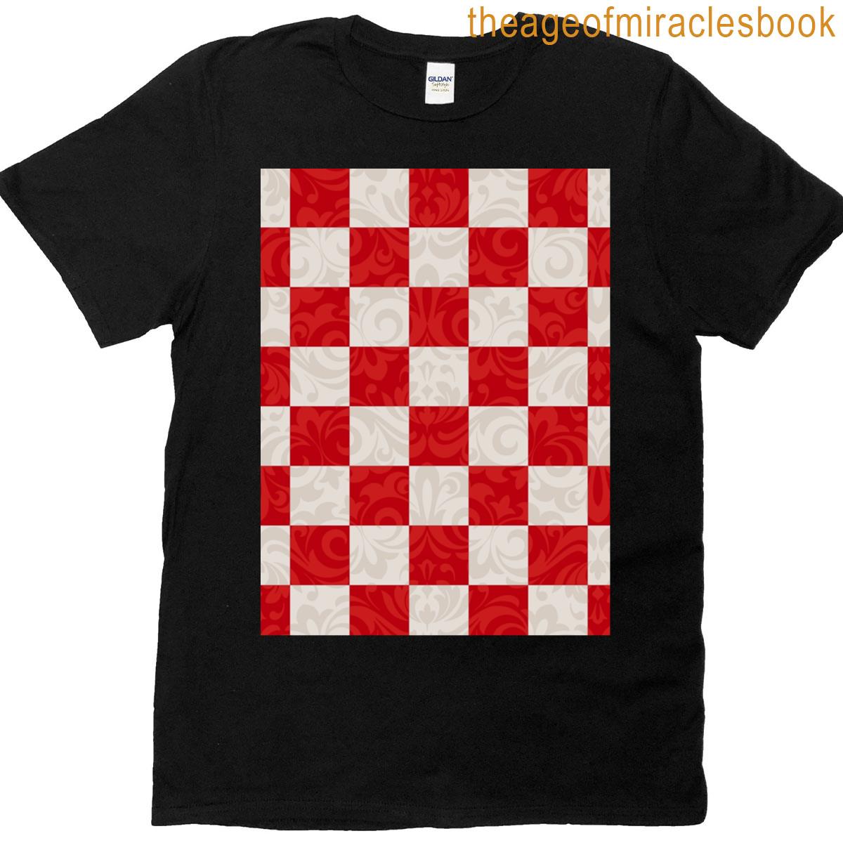 Monicas Checkered Throw Blanket Pattern Graphic T-shirt