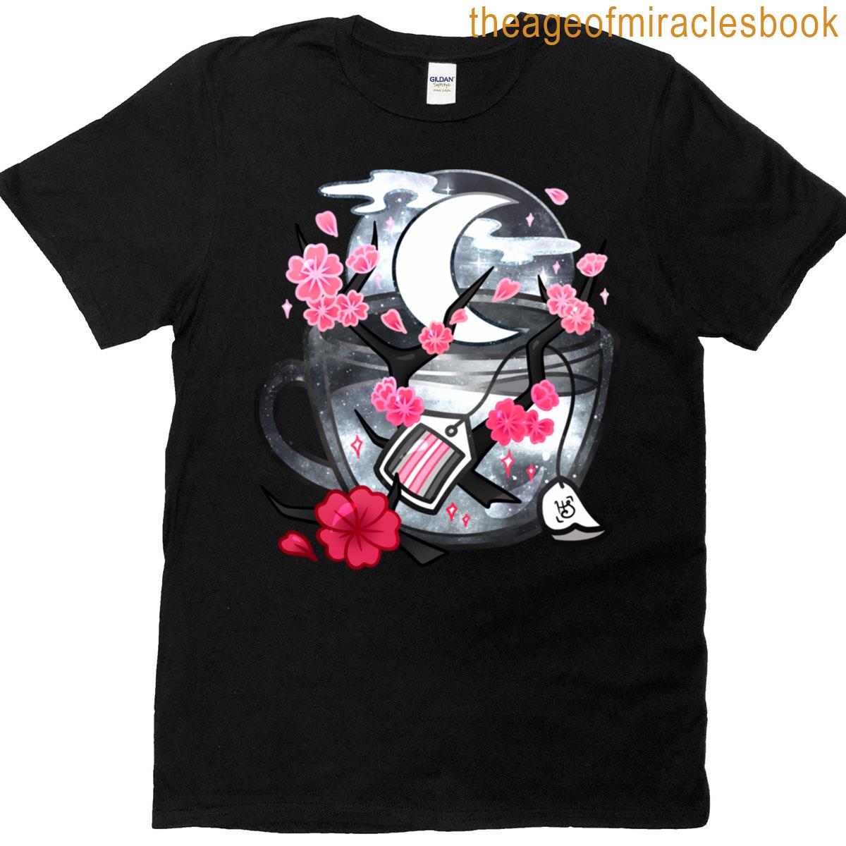 Pride Flag Teacup – Moonlight Sakura Demigirl T-shirt