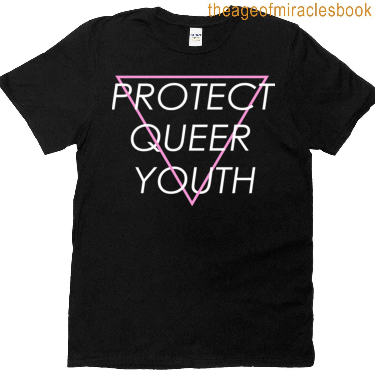 Protect Queer Youth Pink Triangle T-shirt