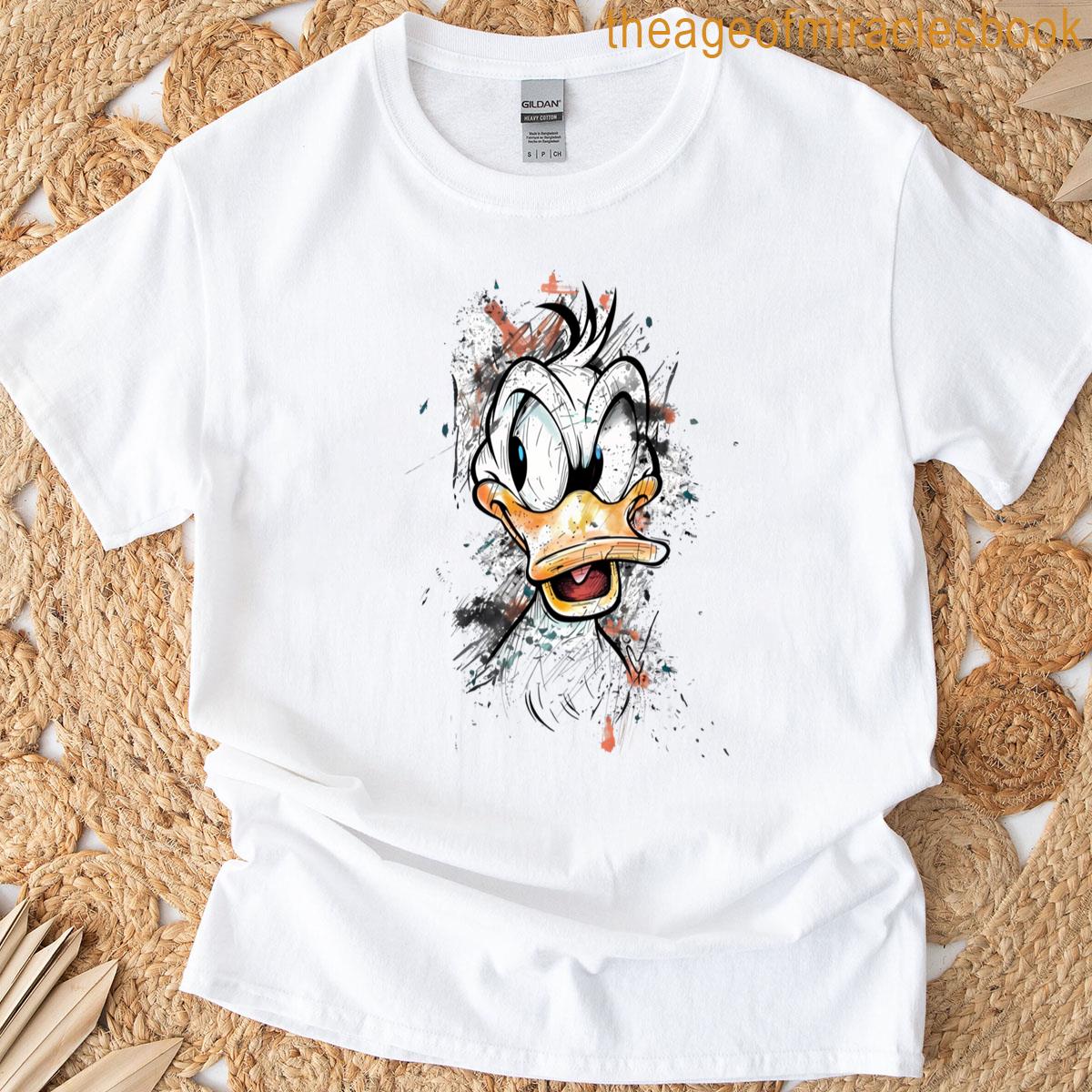 Quirky Quack Retro Comic Duck Graffiti Tee T-shirt