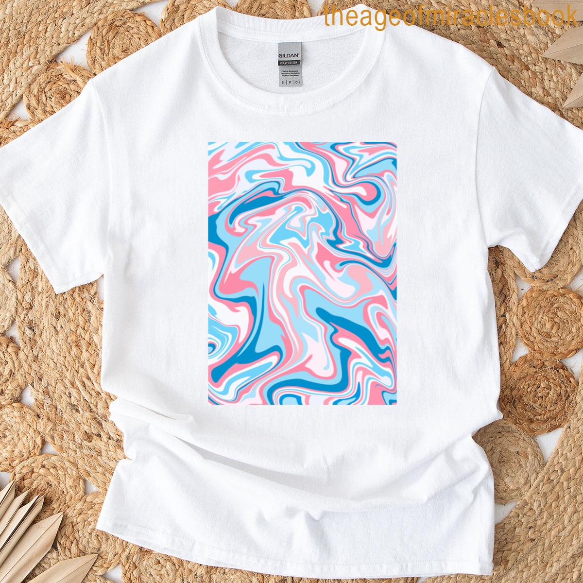 Subtle Trans Pride Marble Swirl T-shirt