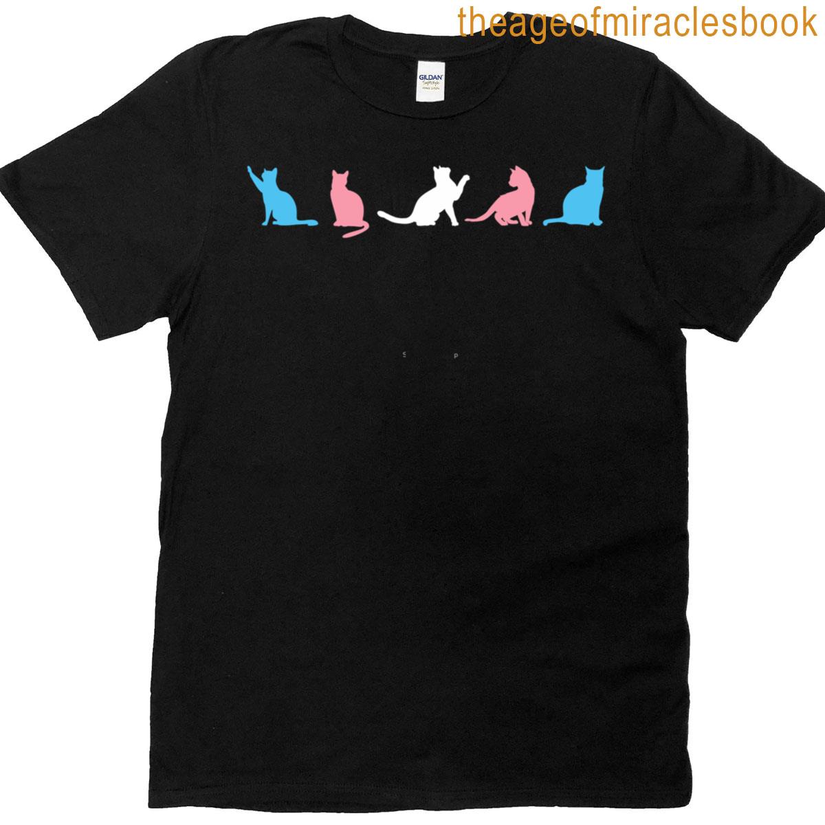 Trans Flag Cats Transgender Pride T-shirt