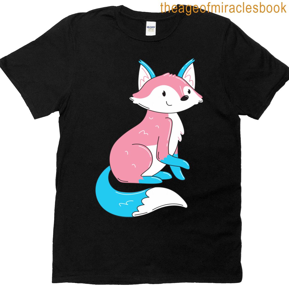 Trans Flag Colors Fox Pride Transgender I T-shirt