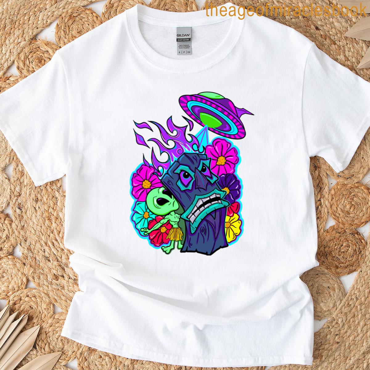 Alien Tiki Invasion T-shirt