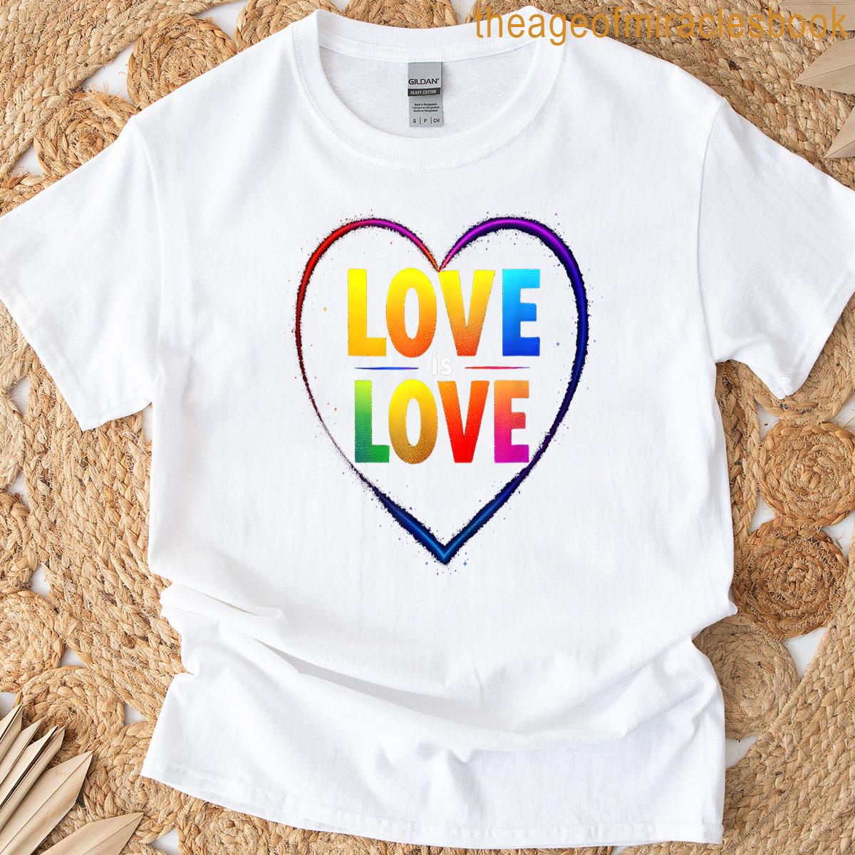 Love Rainbow Heart Pride T-shirt