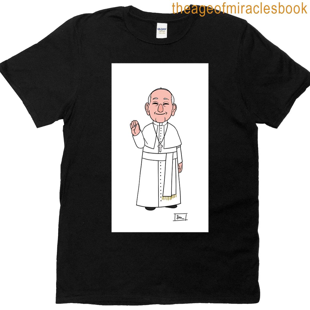 Pope Francis Smile Wave T-shirt