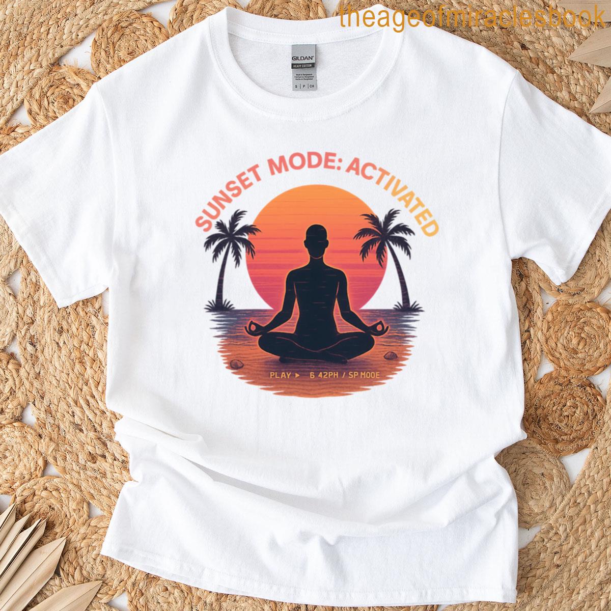 Vhs Zen Sunset Mode Activated Oversized T-shirt