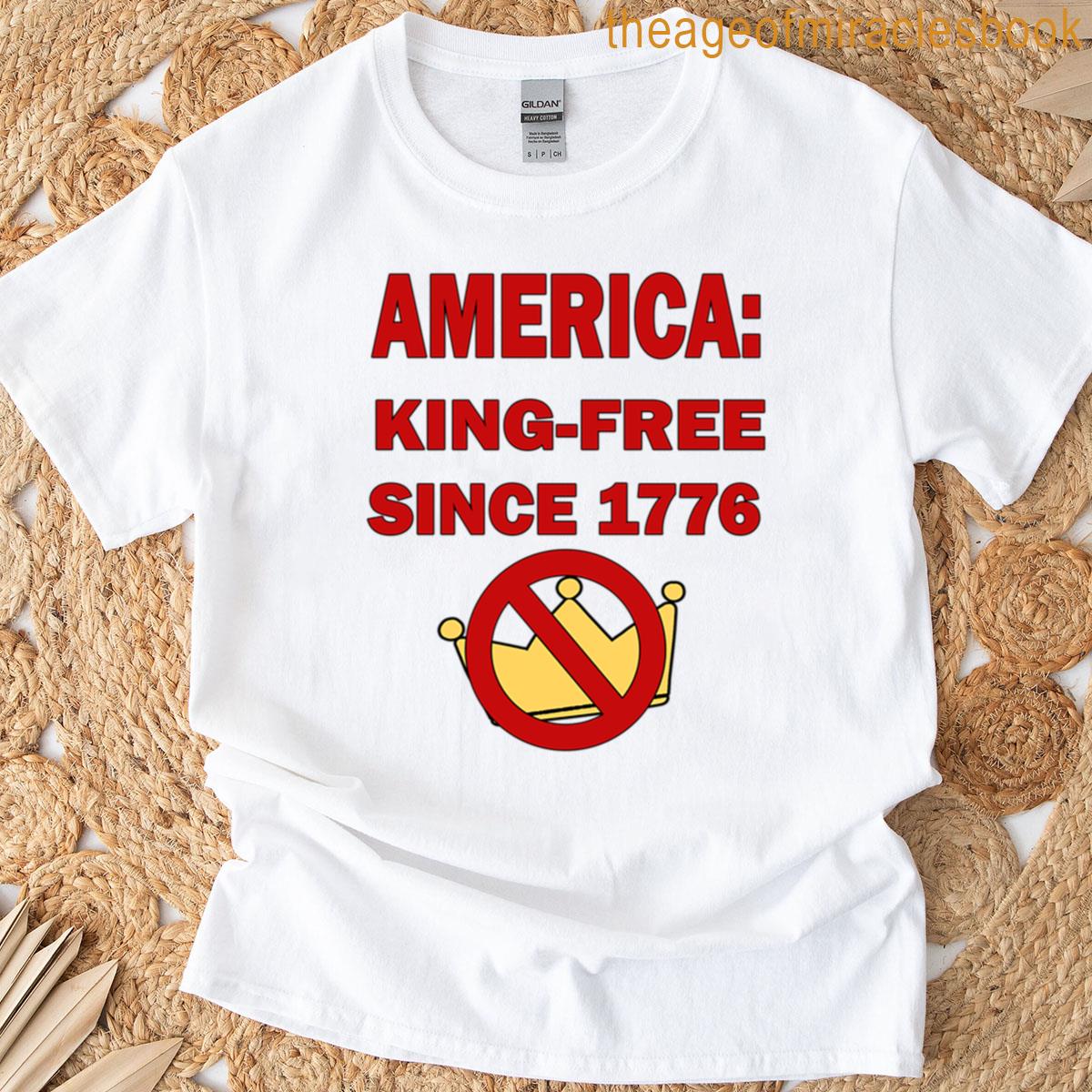 America King Free Since 1776 Fitted T-shirt