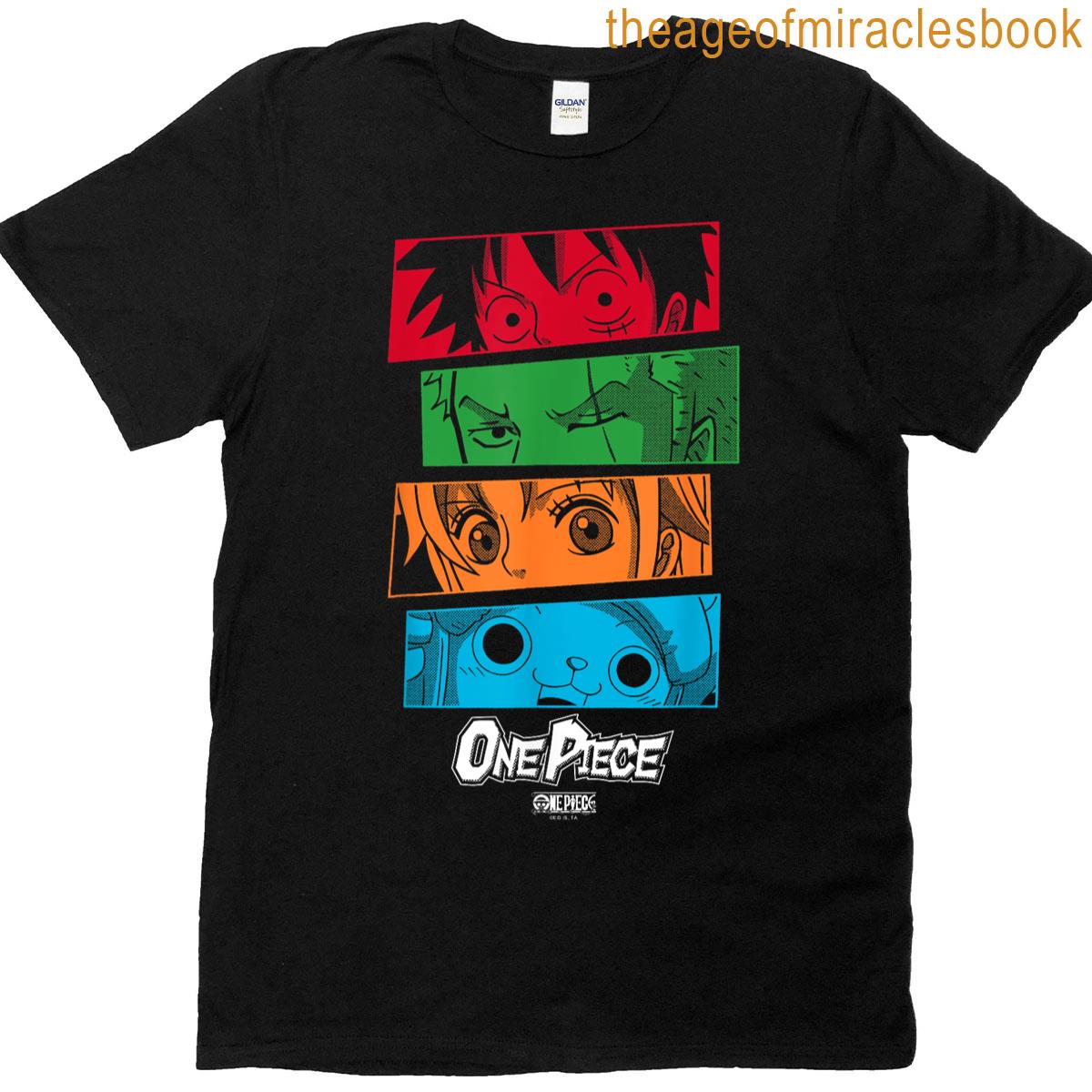 Anime Straw Hat Crew Character Eyes T-shirt
