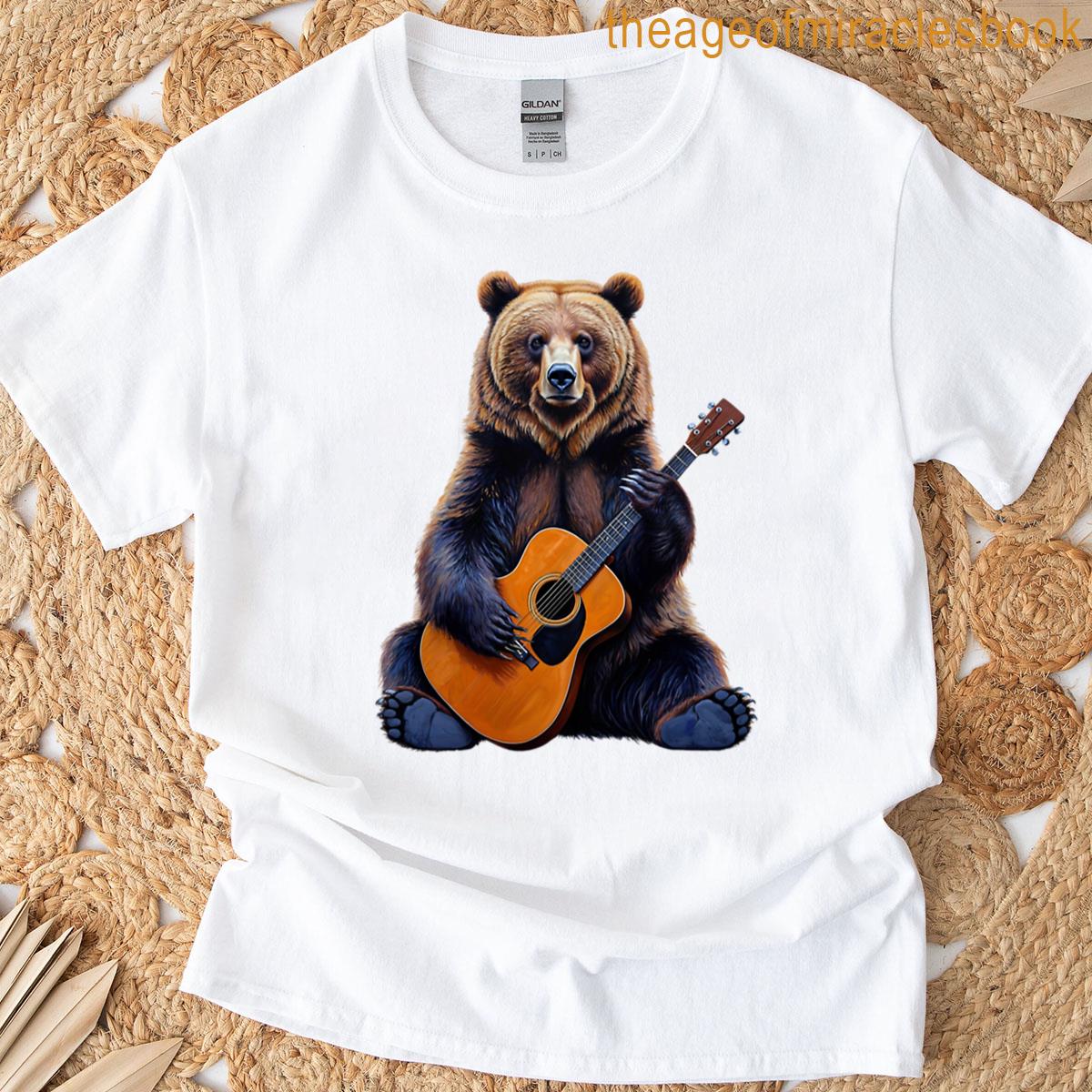 Bear On Guitar Oversized T-shirt