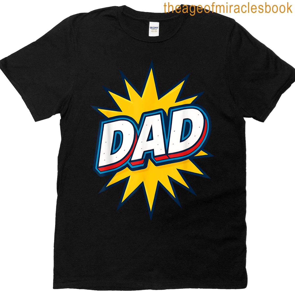 Dad Fathers Day Comic Book Cartoon Style T-shirt