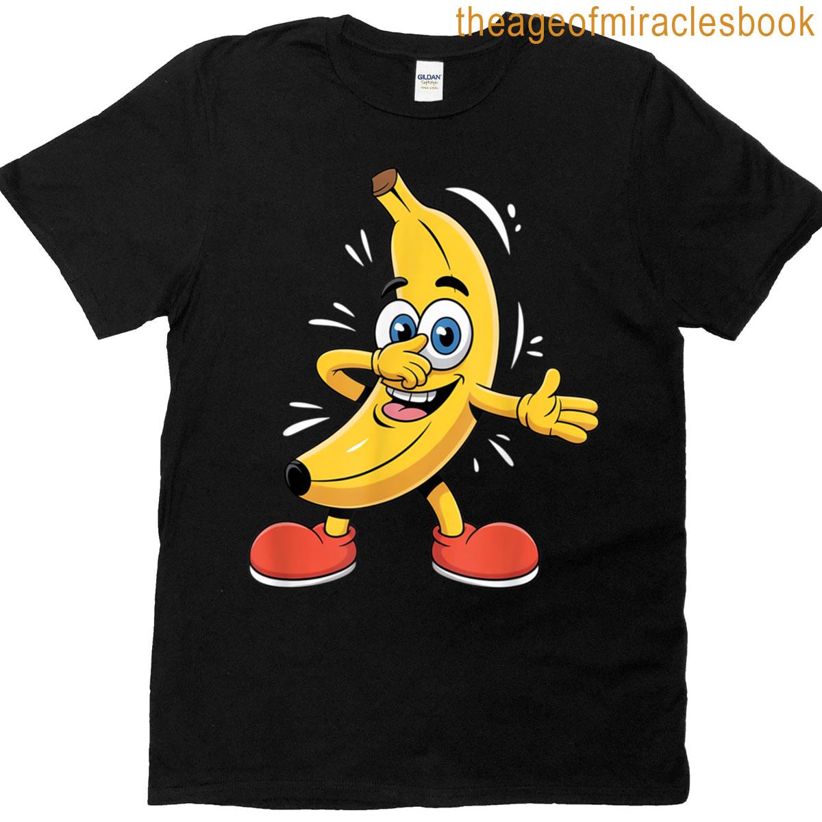 Dancing Banana Doing The Dab Meme Funny Cartoon T-shirt