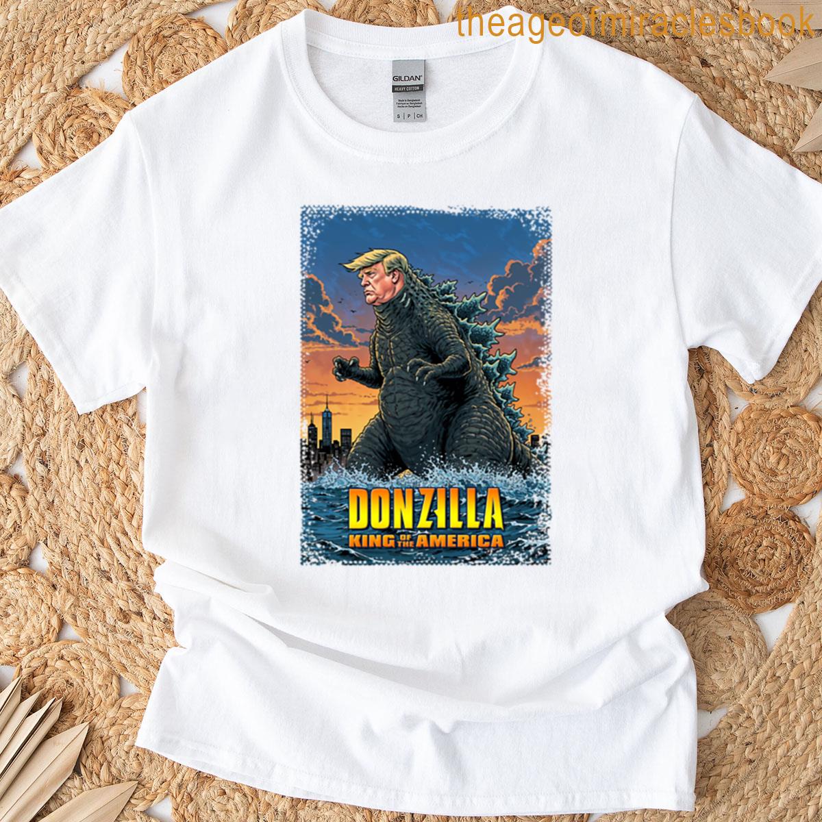 Donald Trump Godzilla Poster Oversized T-shirt