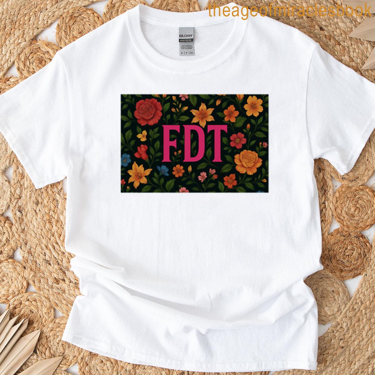 Fdt In Floral Noir T-shirt