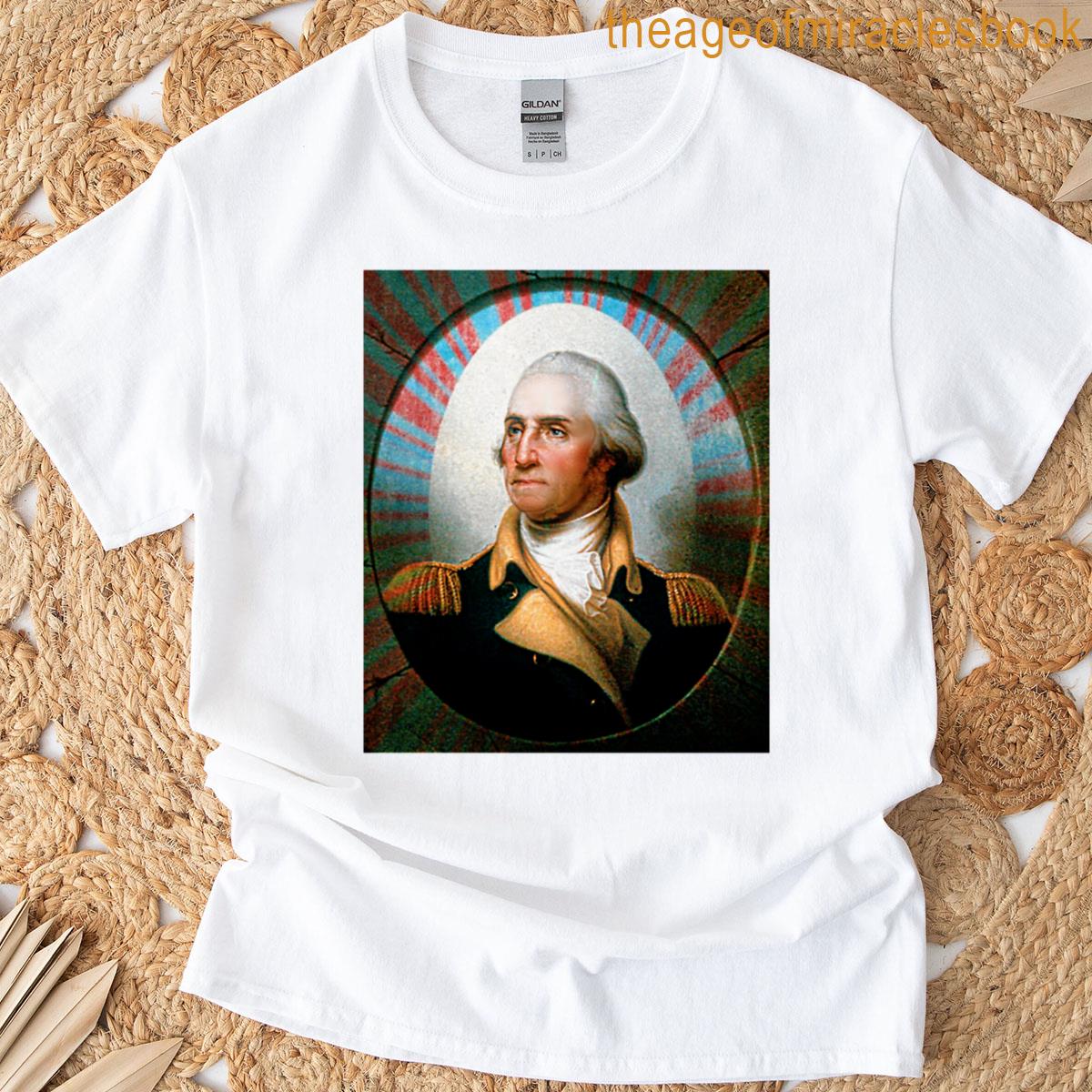 George Washington Patriotic Design Oversized T-shirt