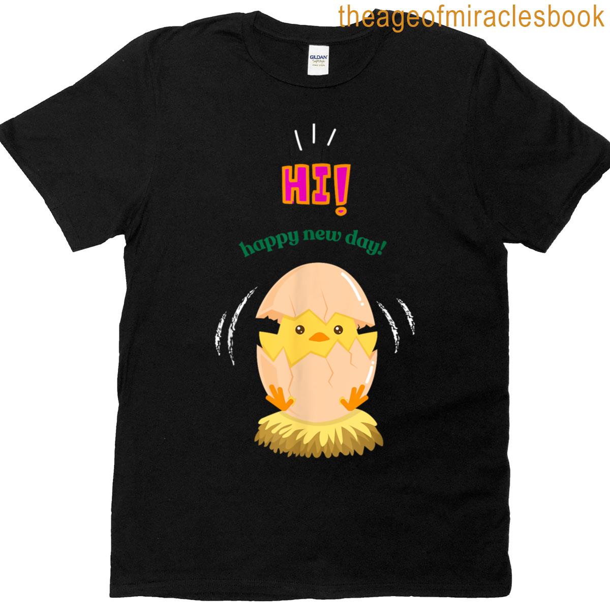 Happy New Day Cute Cartoon T-shirt