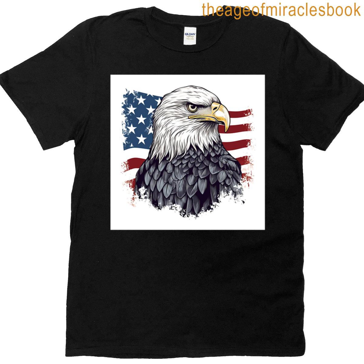 Patriotic American Flag Prin Oversized T-shirt