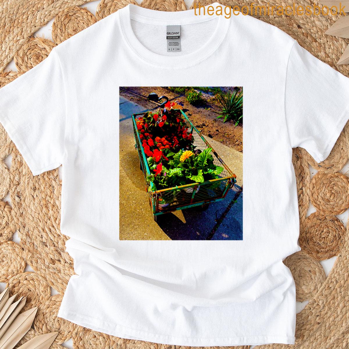 Rainbow Wagon Of Flowers Oversized T-shirt
