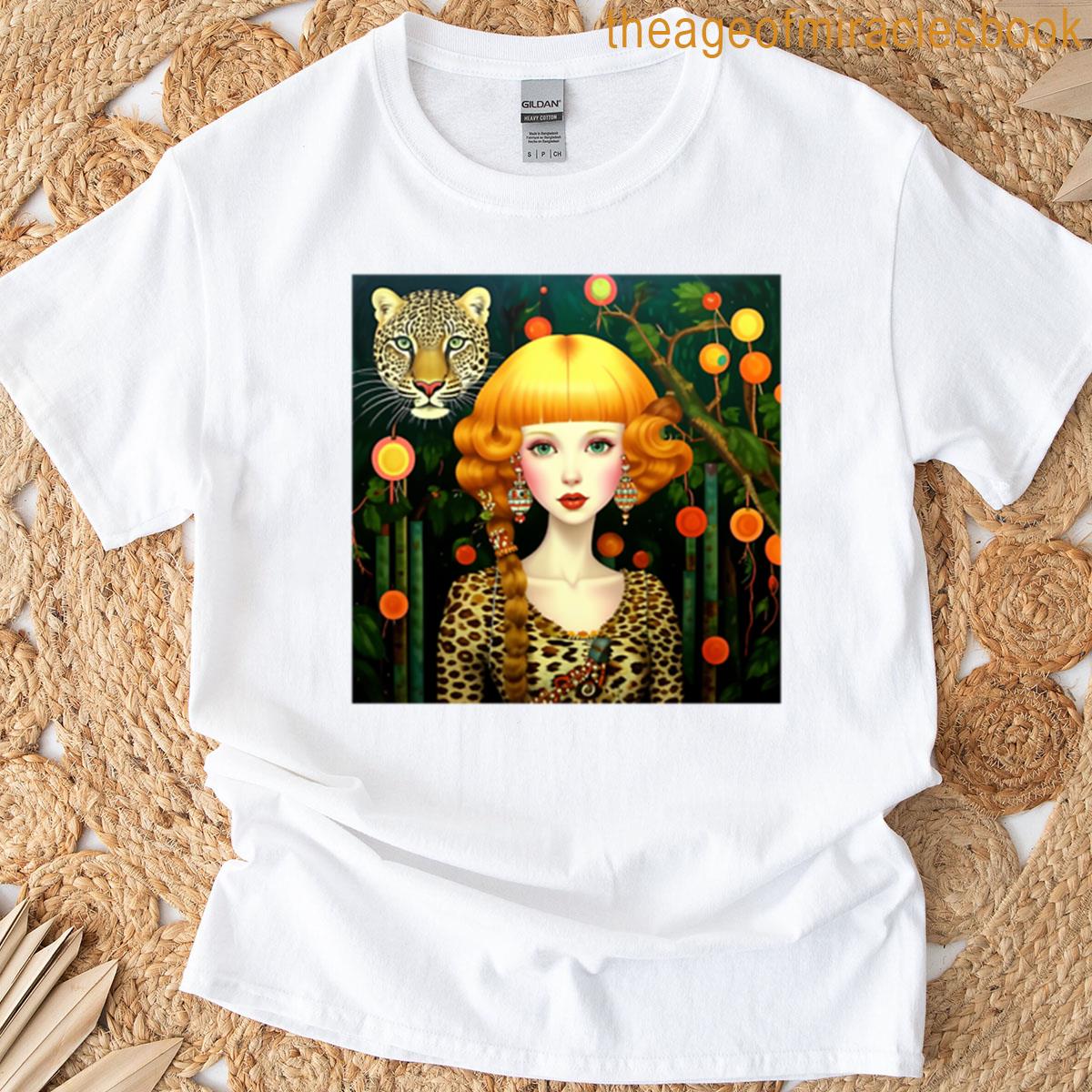 A Woman And A Leopard T-shirt