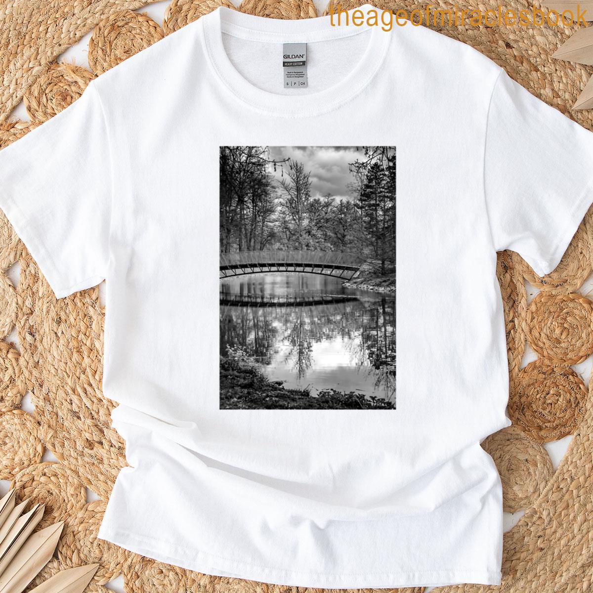 Black And White Bridge Reflection T-shirt