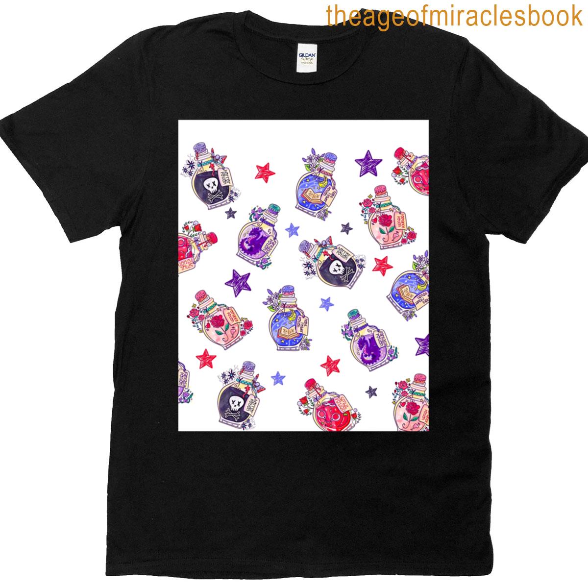 Book Trope Potion Bottles Graphic T-shirt