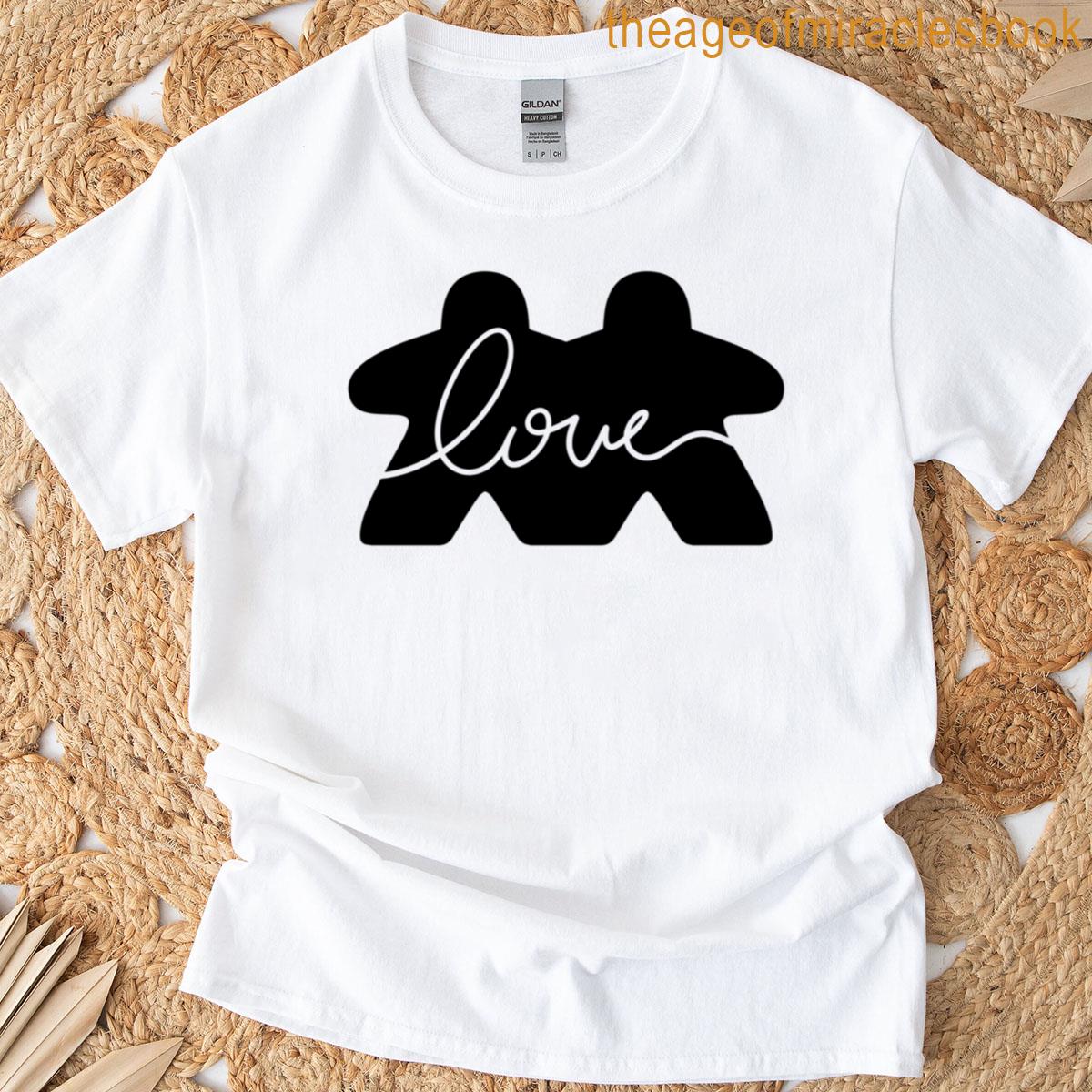 Love Board Game Couple Meeples T-shirt