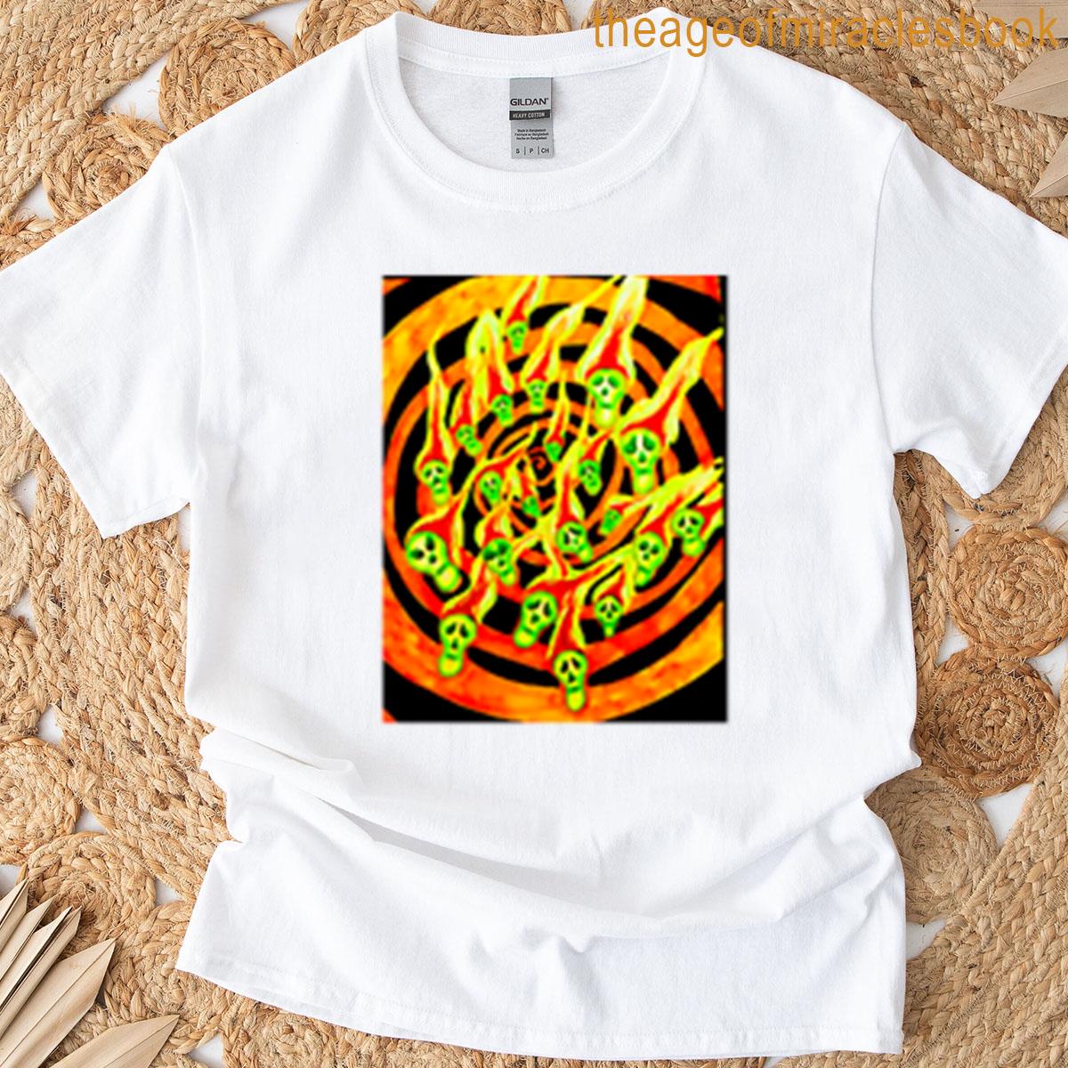 Neon Skull Inferno Oversized T-shirt