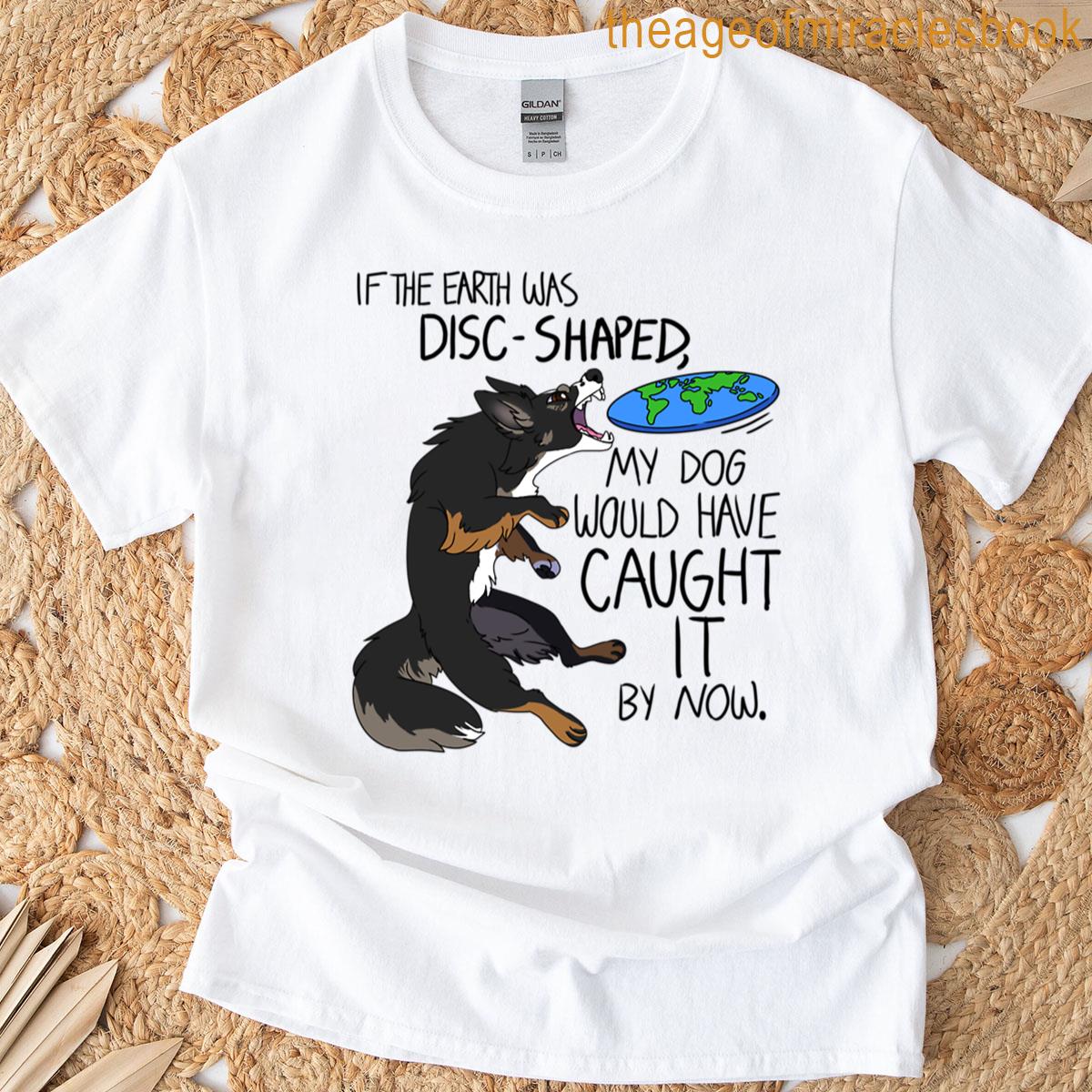 Disc Dogs Against Flat Earthers- Black T-shirt