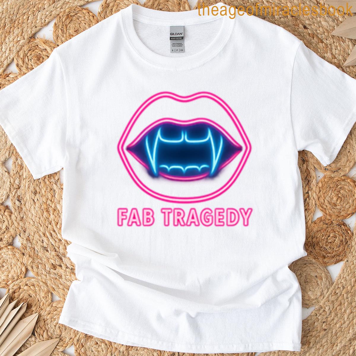Fab Tragedy Neon Vamp Lips Oversized T-shirt