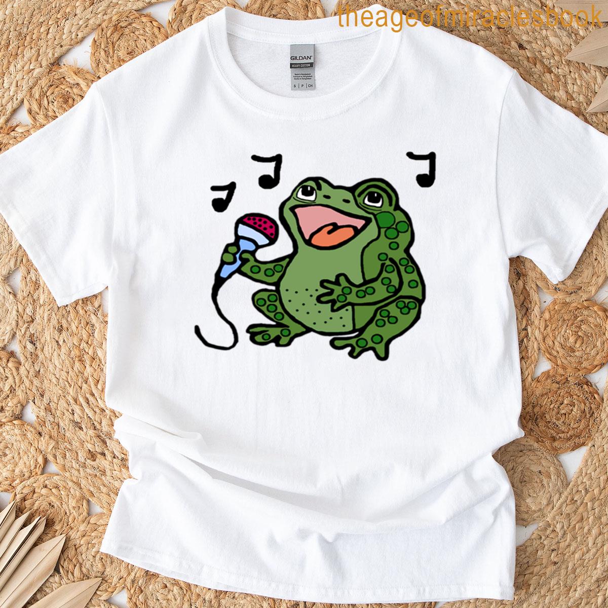 Frog Singing With Microphone T-shirt