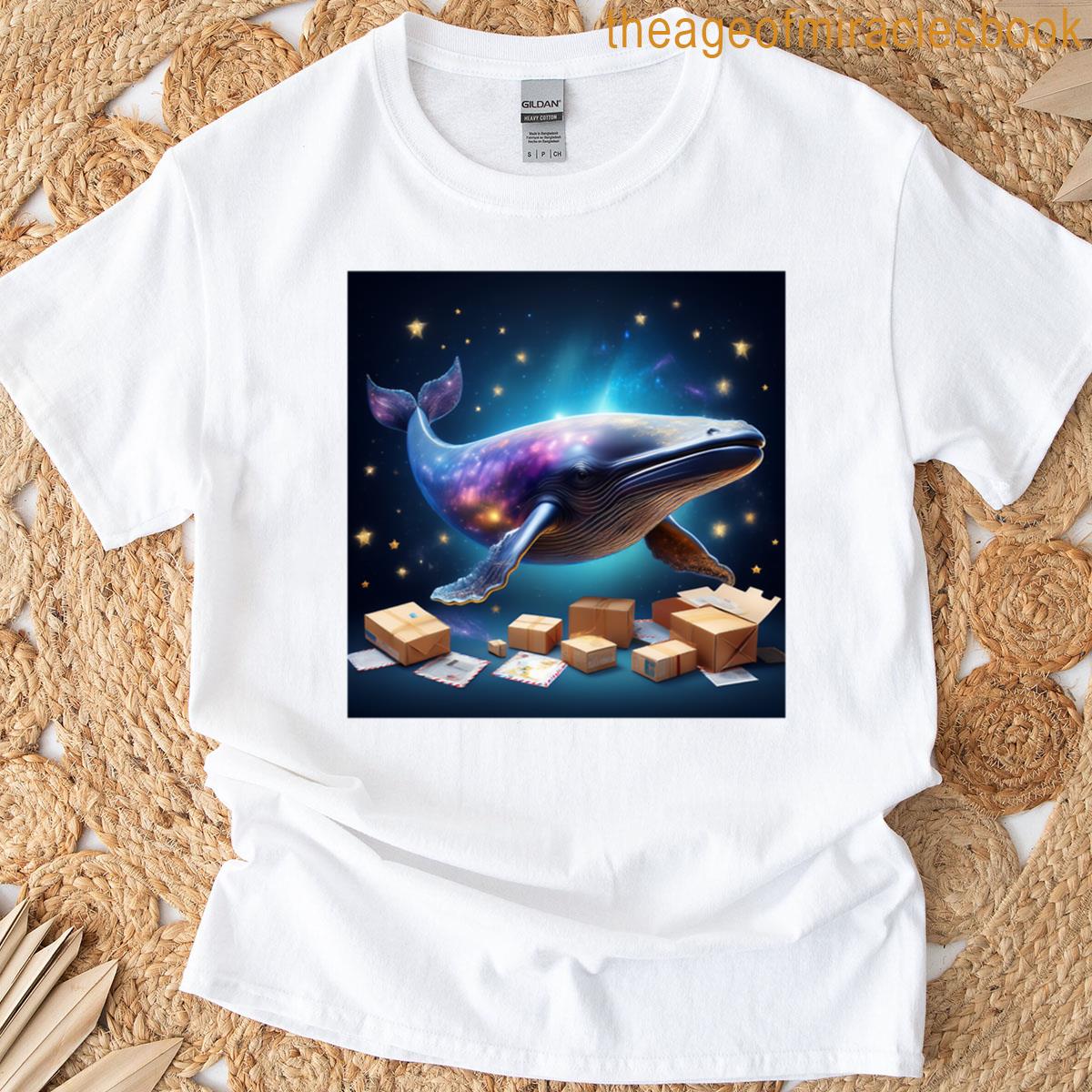 Galactic Whale Apparel – Cosmic Mail Design Oversized T-shirt