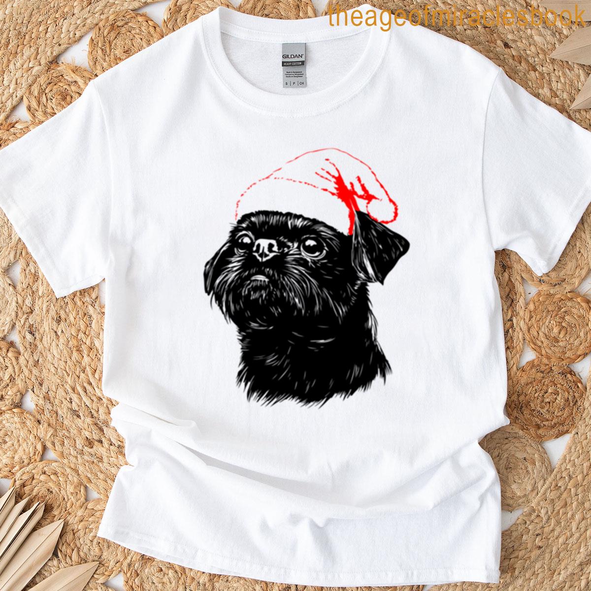 Griffon In Christmas Hat T-shirt