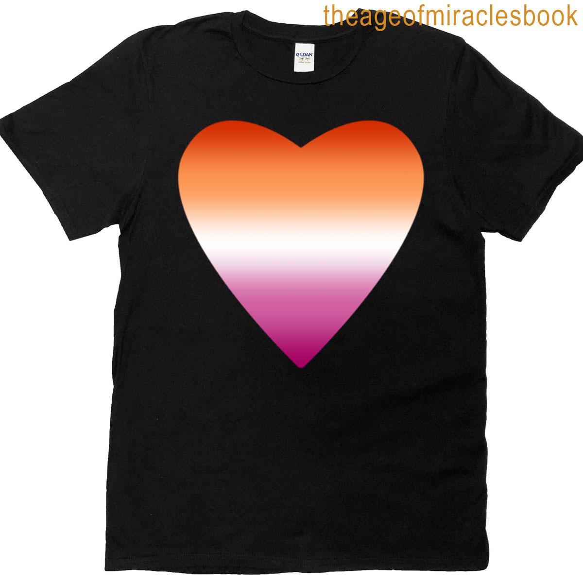 Sapphic Lesbian Pride Heart Subtle T-shirt