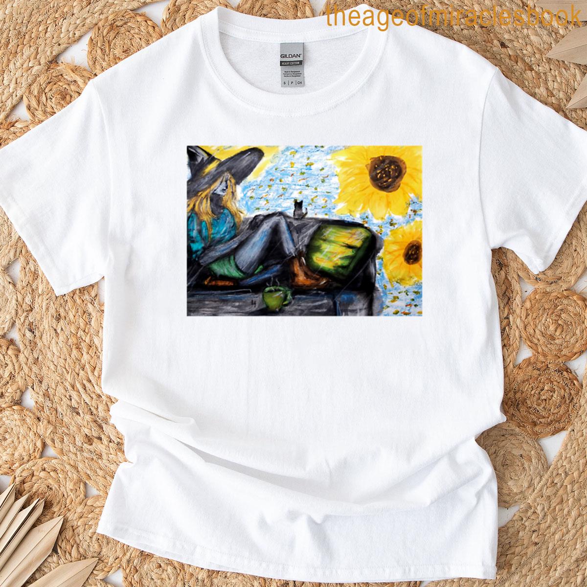 Witch And Sunflowers Premium T-shirt