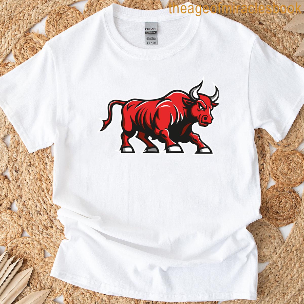 Angry Reddish Bull Walking T-shirt