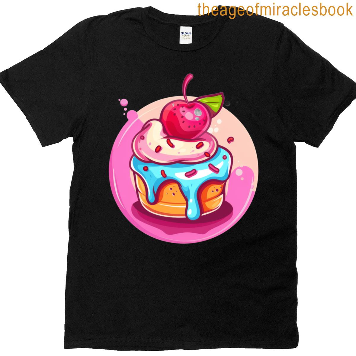 Ice Cream Cake Round Logo T-shirt