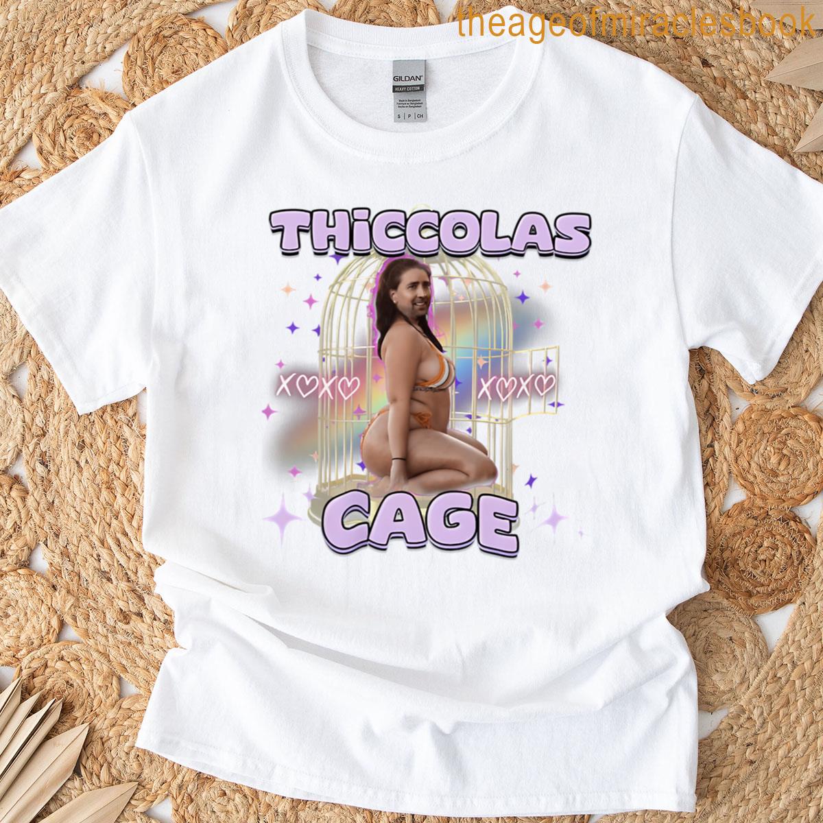 Thiccolas Cage Funny Meme T-shirt