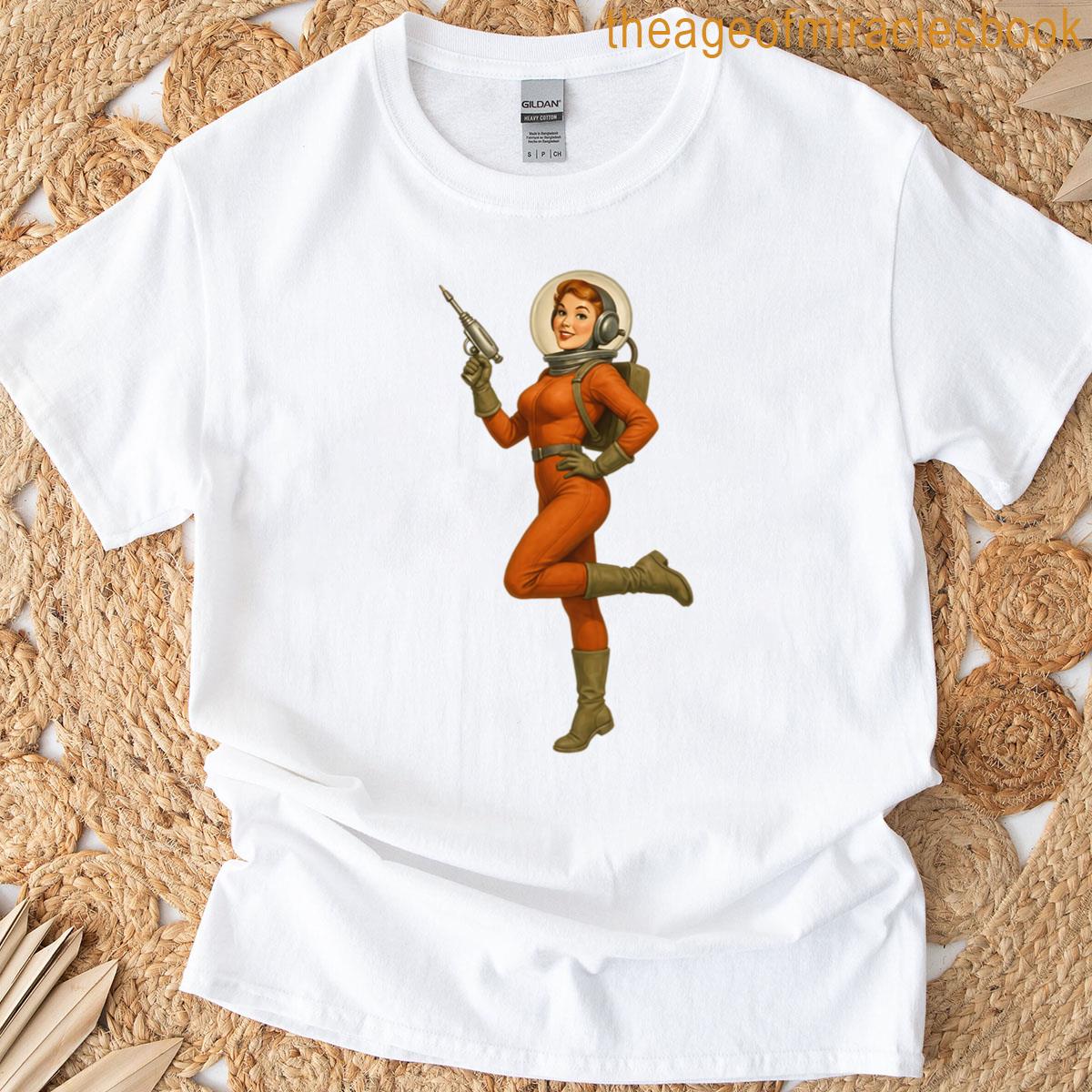 Vintage Space Pin Up T-shirt