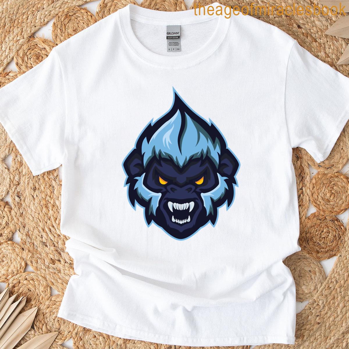 Angry Blue Monkey Oversized T-shirt