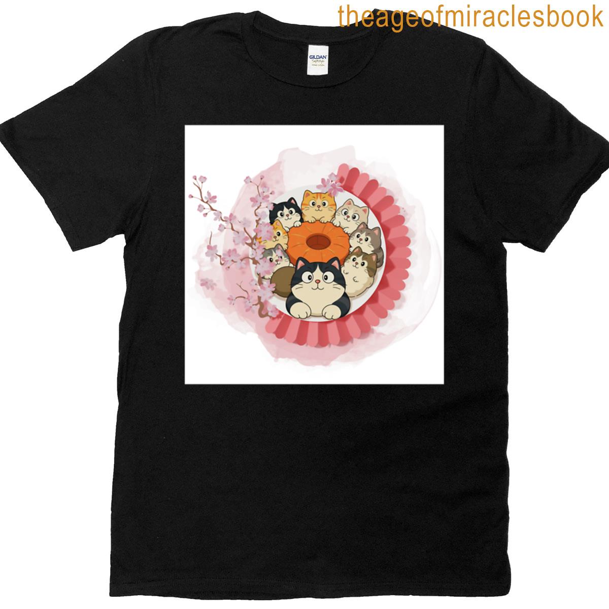Cat Donut Party In Spring Oversized T-shirt
