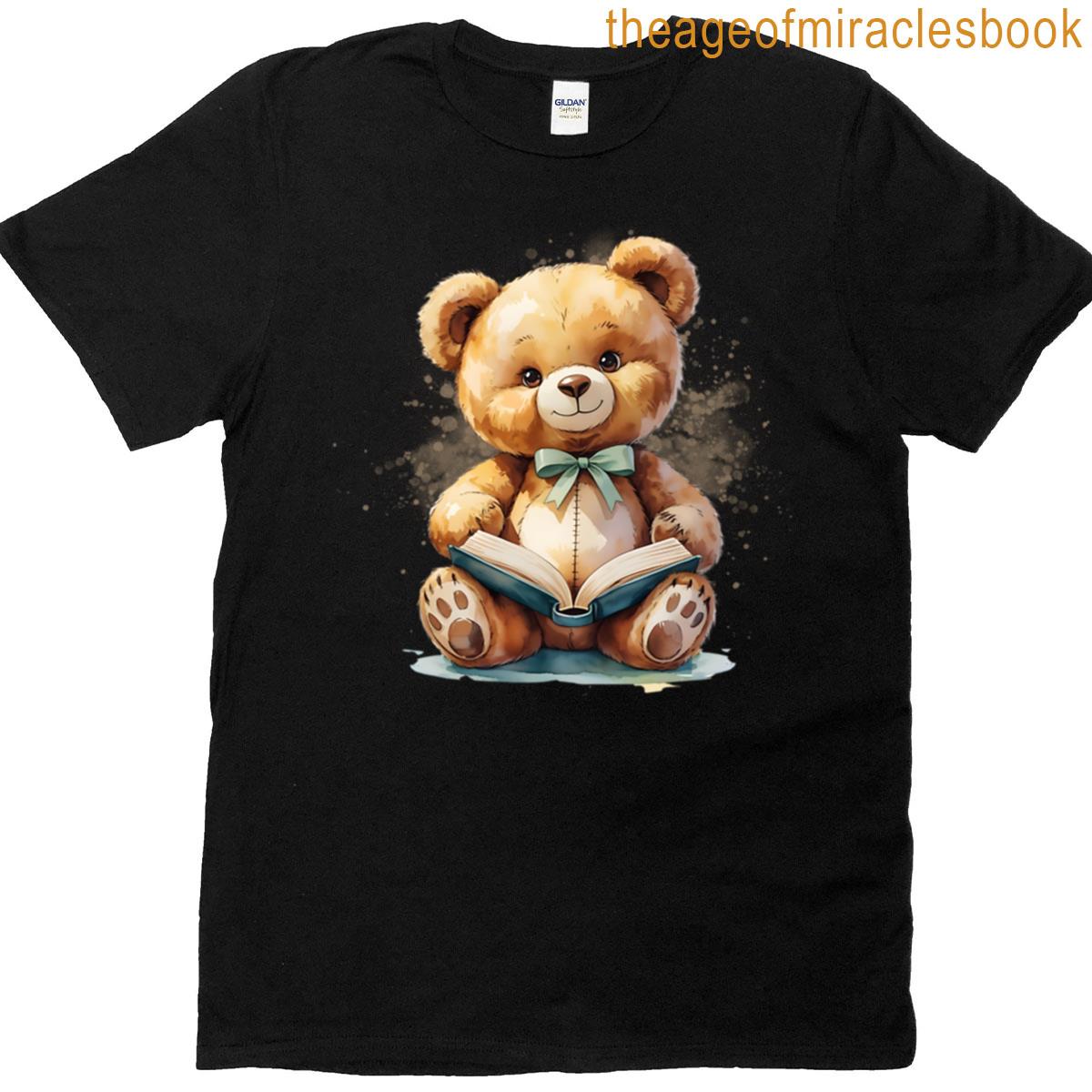 Cute Teddy Bear Is Reading T-shirt